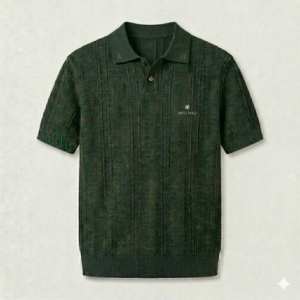 Polo en Maille – vert forêt